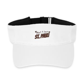 Yes I Love St. Pauli Shirt - Recyceltes Visor Cap - Weiß - Vorne
