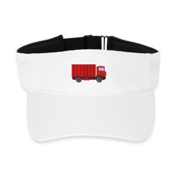 Cargo delivery truck - Recycled Sun Visor Cap - white - Front
