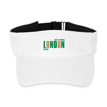 London – England Lyric Design - Recyceltes Visor Cap - Weiß - Vorne
