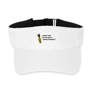 Immer mal etwas Frisches - Recyceltes Visor Cap - Weiß - Vorne