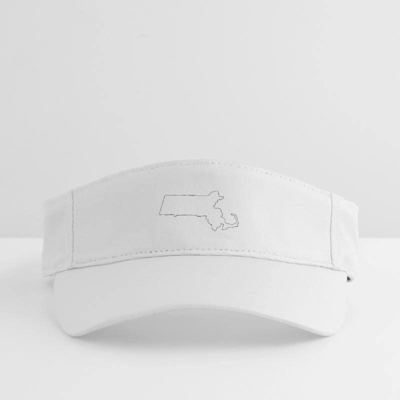 Massachusetts outline map Recycled Sun Visor Cap