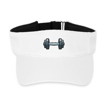 Dumbbell Comic - Recycled Sun Visor Cap - white - Front