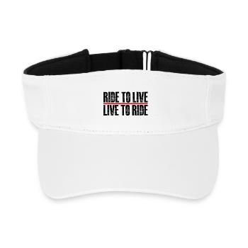 ride to live - live to ride - Recyceltes Visor Cap - Weiß - Vorne