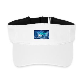 Polarpolarlichter und Wale - Recyceltes Visor Cap - Weiß - Vorne