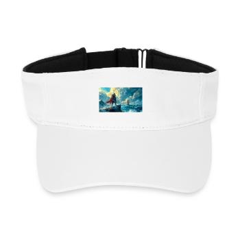Beowulf stellt sich dem Schicksal, das auf ihn wartet, nordische Saga - Recyceltes Visor Cap - Weiß - Vorne