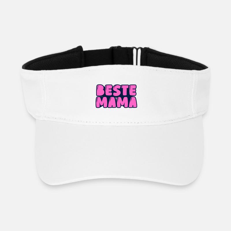 beste Mama - Recyceltes Visor Cap - Weiß