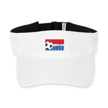 Football - rouge bleu - joueur de football - Visière de sport recyclée - blanc - Devant