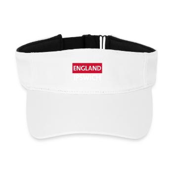 England Motiv mit Wand und Text - Recyceltes Visor Cap - Weiß - Vorne