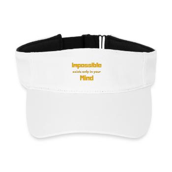 Unmögliche Denkweise Typografie - Recyceltes Visor Cap - Weiß - Vorne
