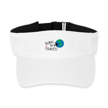 Né pour voyager dans le monde - Visière de sport recyclée - blanc - Devant