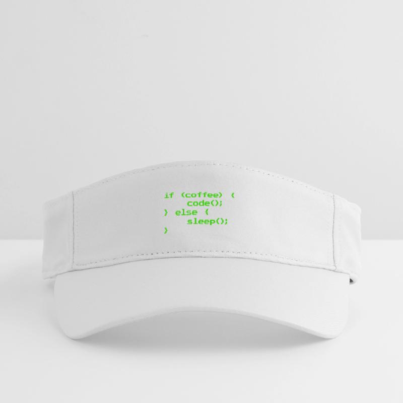 No Coffee No Code Programmer Computer Scientist Recycled Sun Visor Cap