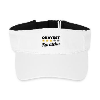 Funny Karateka - Recycled Sun Visor Cap - white - Front