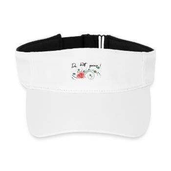 Rosenblüte du bist genug - Recyceltes Visor Cap - Weiß - Vorne