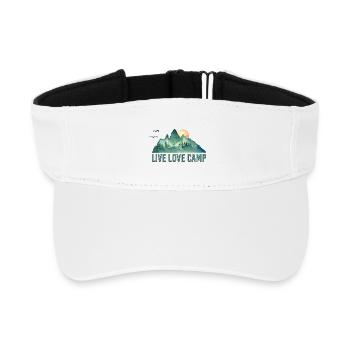 Live Liebescamp - Recyceltes Visor Cap - Weiß - Vorne