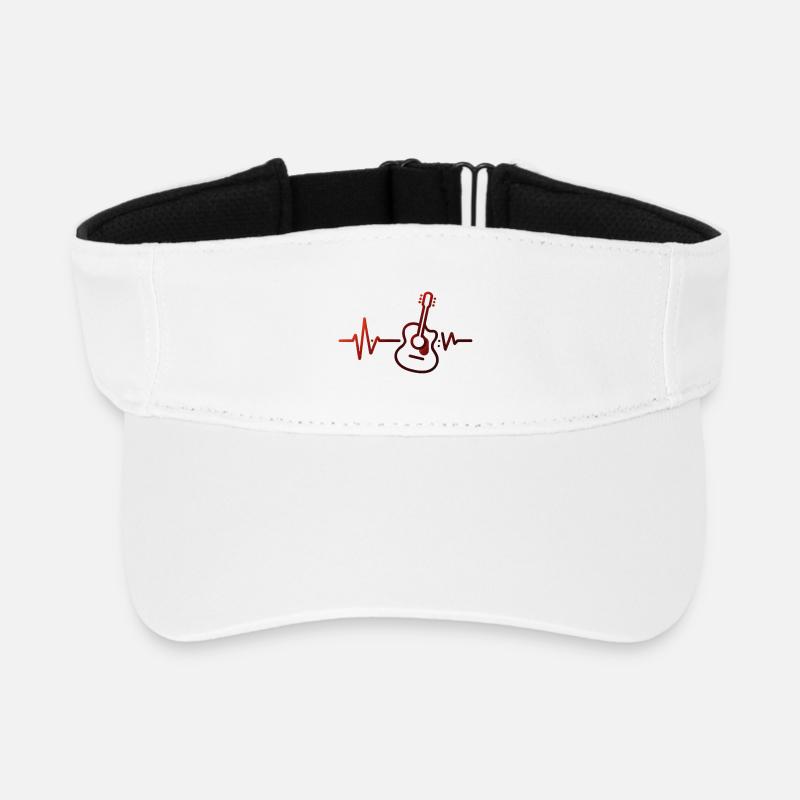 Heartbeat Minimalistisches Design-T-Shirt. - Recyceltes Visor Cap - Weiß