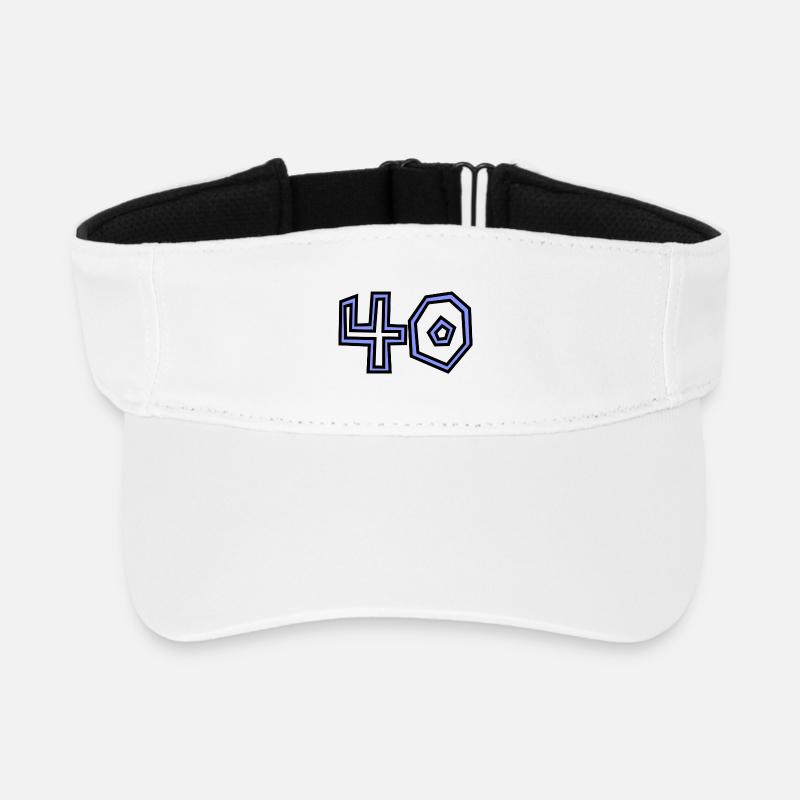 40. 40 YEARS. 40th ANNIVERSARY. 40TH ANNIVERSARY. - Recycled Sun Visor Cap - white