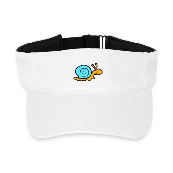 snail shell snail slug smiles sweetly - Recycled Sun Visor Cap - white - Front