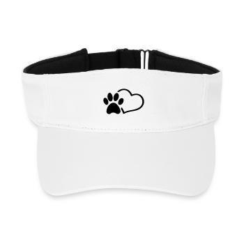 Patte Coeur - Visière de sport recyclée - blanc - Devant