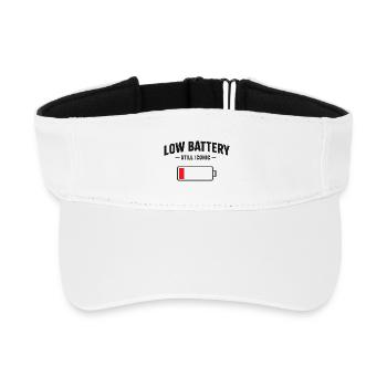 Niedriger Akku Still Iconic - Recyceltes Visor Cap - Weiß - Vorne