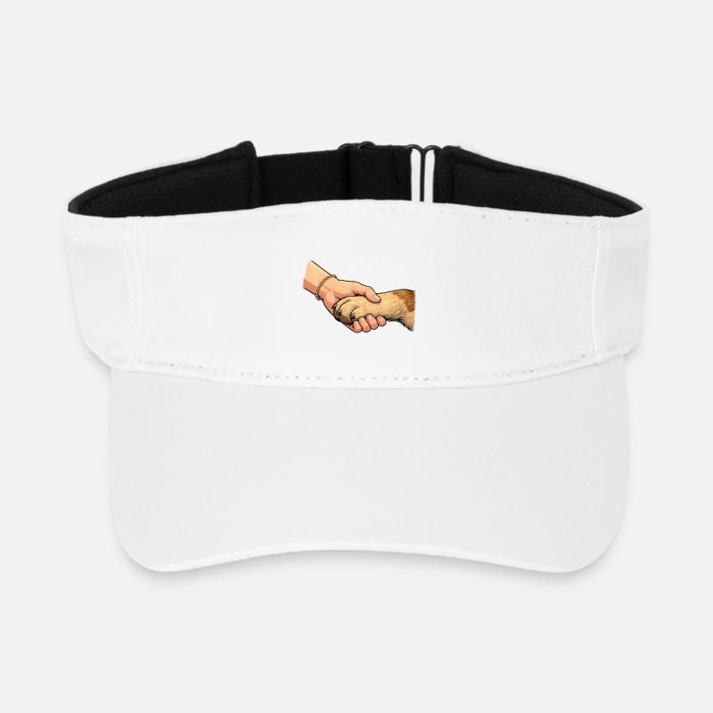 Paw-friendly handshake - Recycled Sun Visor Cap - white