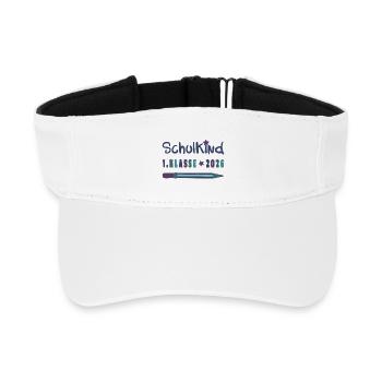 Schulkind 2026 - 1. Klasse - Einschulung 2026 - Recyceltes Visor Cap - Weiß - Vorne