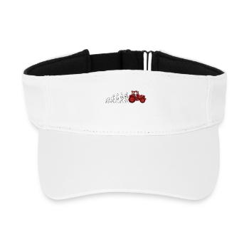 Evolution Farmer Farmer Traktor - Recyceltes Visor Cap - Weiß - Vorne