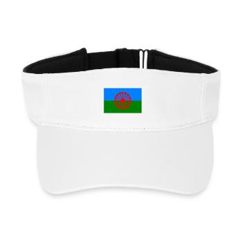 Romani Flag - Recycled Sun Visor Cap - white - Front
