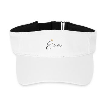 Prinzessin Eva Crown Hemd – Name mit Buchstabe E - Recyceltes Visor Cap - Weiß - Vorne