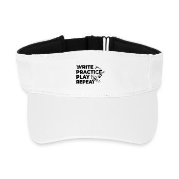 Schreiben Üben Spielen Wiederholen - Recyceltes Visor Cap - Weiß - Vorne