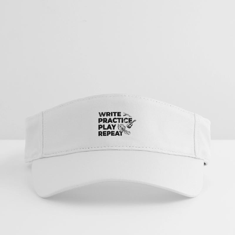 Writing, practicing, playing, repeating Recycled Sun Visor Cap