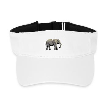 Individual elephant design - Recycled Sun Visor Cap - white - Front