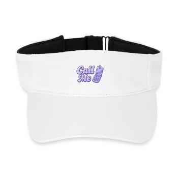Call Me - Recycled Sun Visor Cap - white - Front