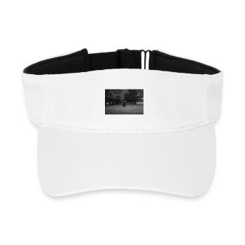 Silhouettenförmiges Kürbispaar Unter Baumkronen - Recyceltes Visor Cap - Weiß - Vorne