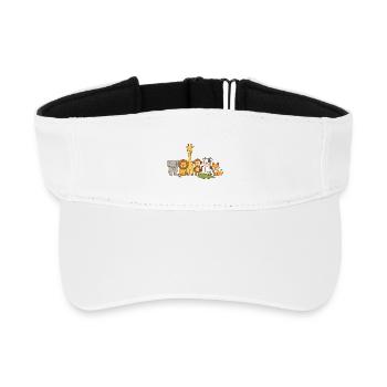 Süße Safari Tierfreunde - Recyceltes Visor Cap - Weiß - Vorne