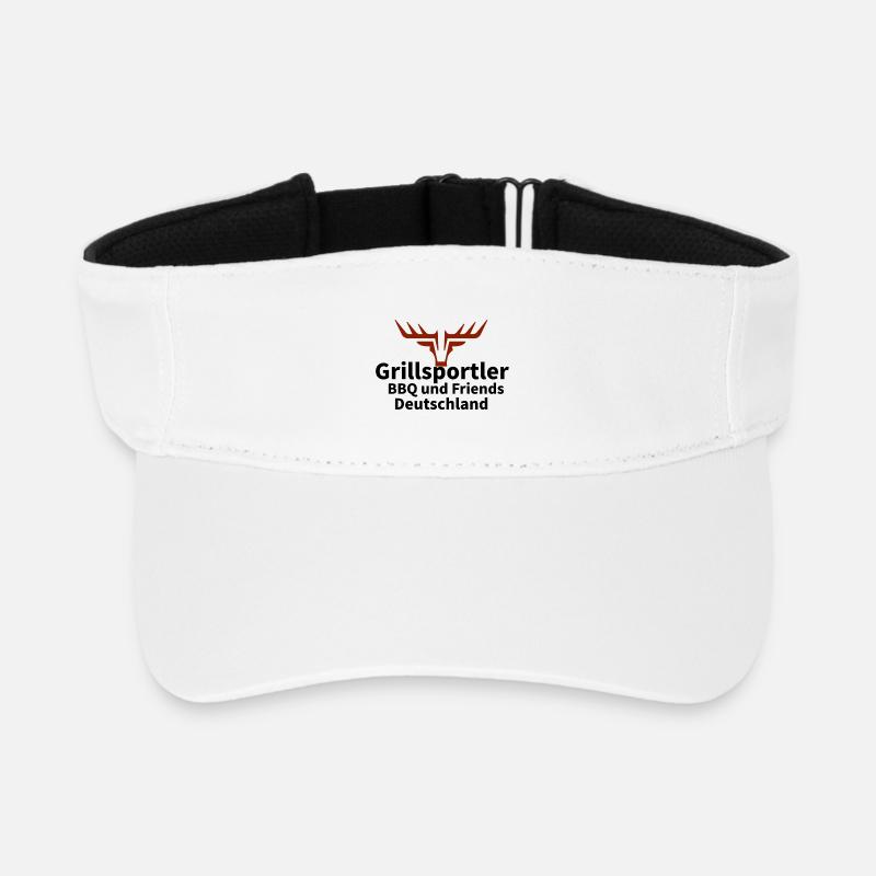 Tête de cerf Silhouette rouille - Visière de sport recyclée - blanc