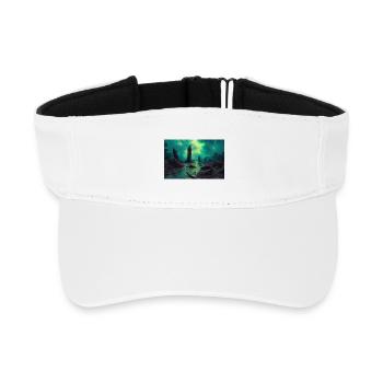 Dark fantasy illustration - Recycled Sun Visor Cap - white - Front