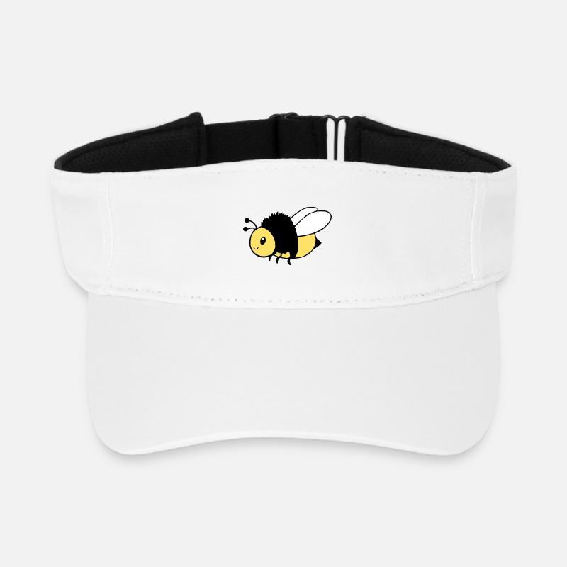 Cute Bee T-Shirt Funny Design Beekeeper - Recycled Sun Visor Cap - white
