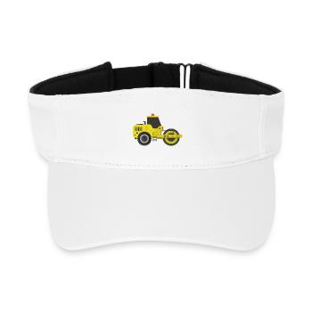 Road roller - Recycled Sun Visor Cap - white - Front