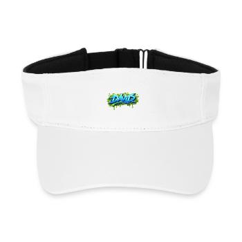 Graffiti-Name DAVID ist auf allem druckbar - Recyceltes Visor Cap - Weiß - Vorne