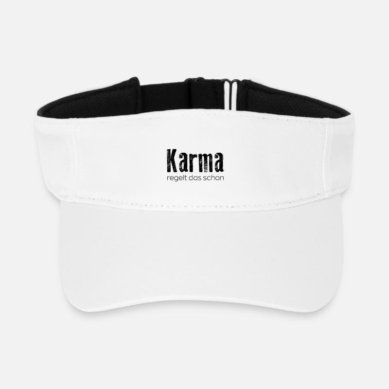 Karma will take care of that - Recycled Sun Visor Cap - white