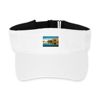 Castle in Schwerin at sunset - Recycled Sun Visor Cap - white - Front