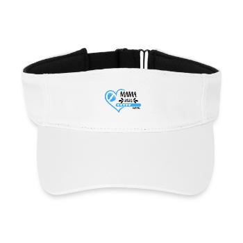 Mom 2026 loading Heart Baby Feet Blue Boy - Recycled Sun Visor Cap - white - Front