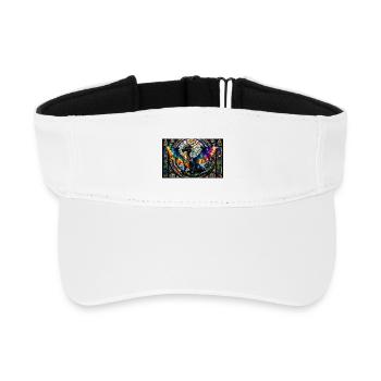 Dragon in glass style - Recycled Sun Visor Cap - white - Front