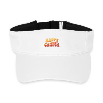 Texte dégradé de campeur heureux - Visière de sport recyclée - blanc - Devant