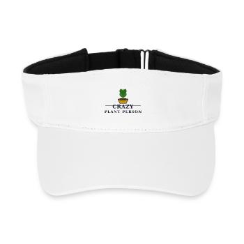 Personne folle des plantes - Visière de sport recyclée - blanc - Devant