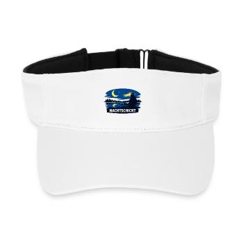 Nachtfischer Silhouette bei Mondschein - Recyceltes Visor Cap - Weiß - Vorne