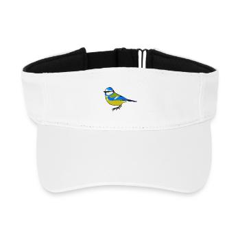 Sweet Blue – Bird,, Songbirds, Garden Birds - Recycled Sun Visor Cap - white - Front