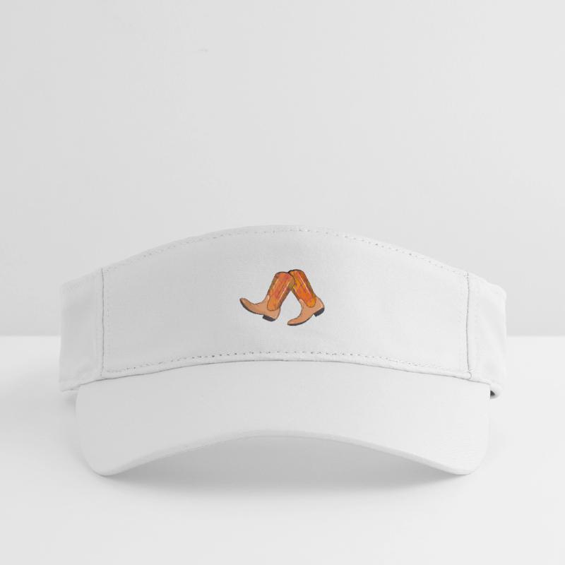 extravagant western boots with flame pattern Recycled Sun Visor Cap