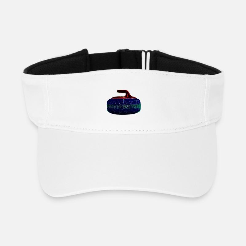 Curling rocks! - Recycled Sun Visor Cap - white