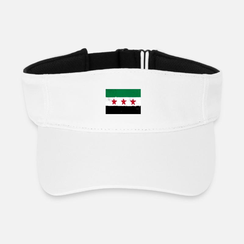 Drapeau de la Syrie - Visière de sport recyclée - blanc